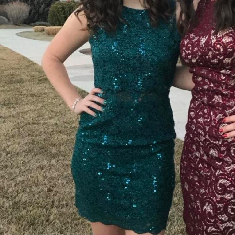 As-u-wish Women's Blue and Green Dress